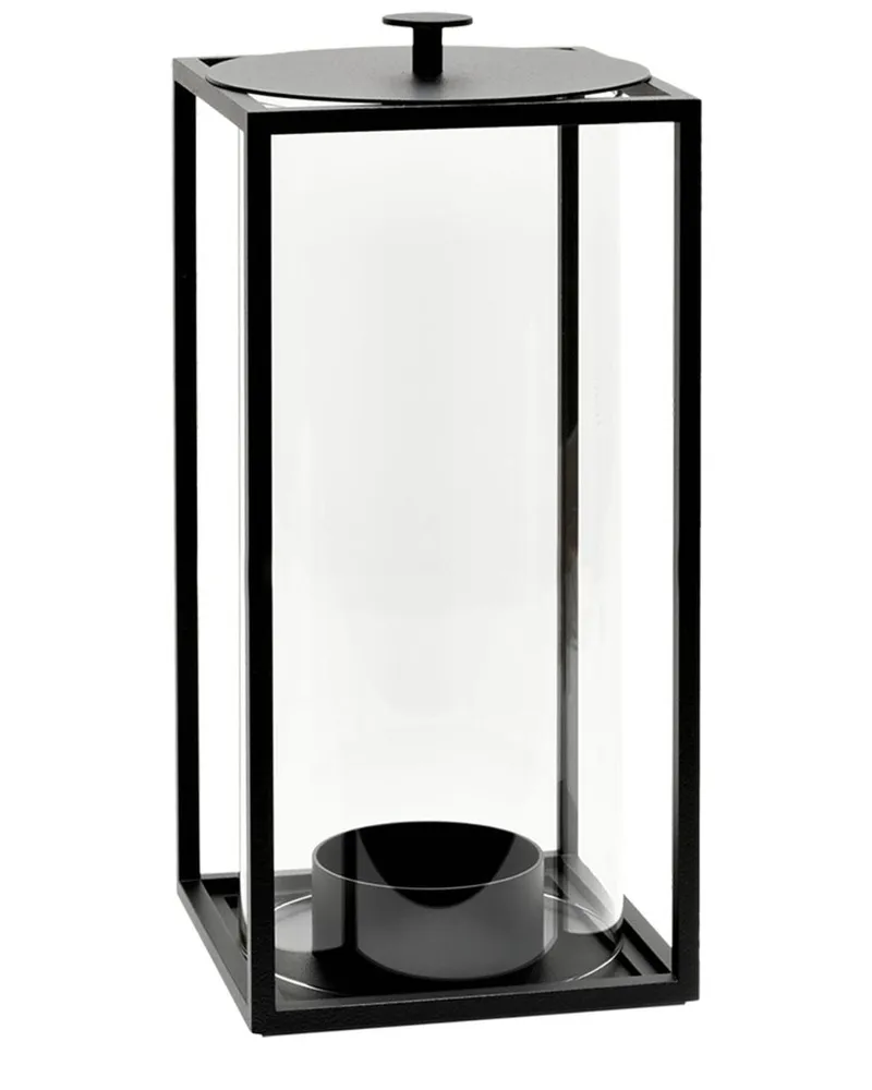 Audo Mittelgroßer Light In Kerzenhalter 24cm - Schwarz Schwarz