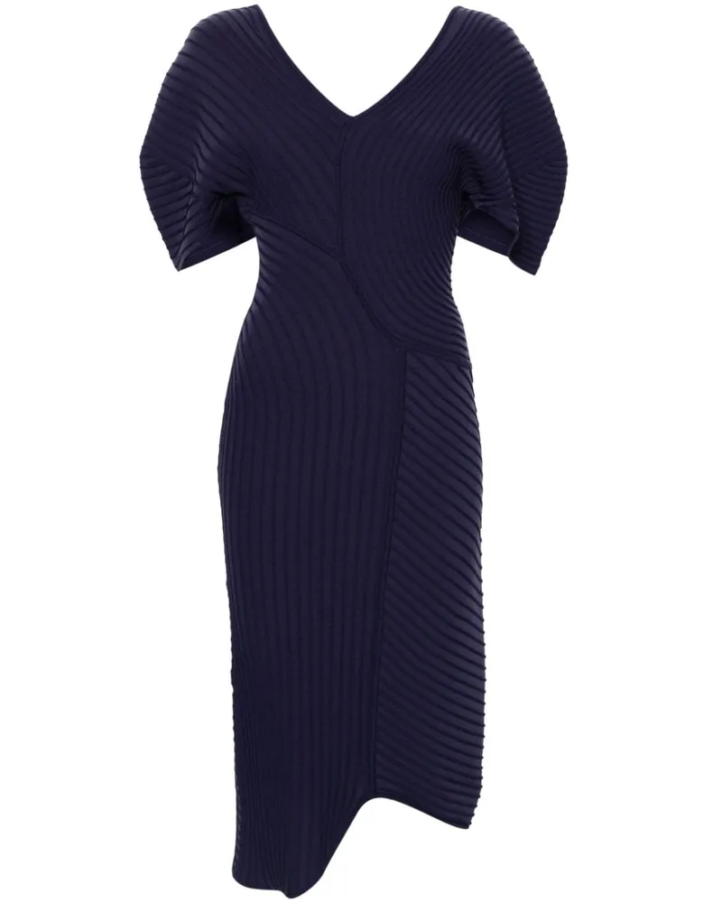 Cult Gaia Gestricktes Pyton Kleid Blau