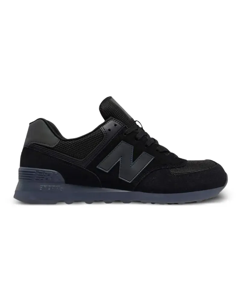 New Balance 74 logo-patch sneakers - Schwarz Schwarz