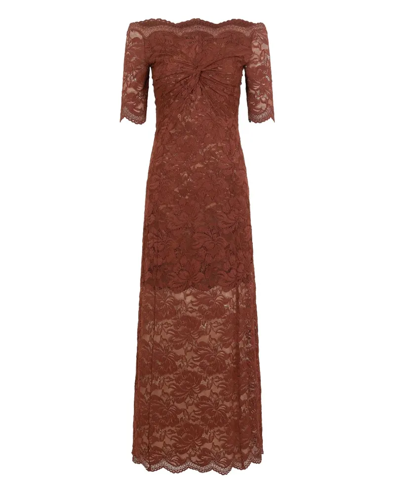 Paco Rabanne Schulterfreies Minikleid - Braun Braun