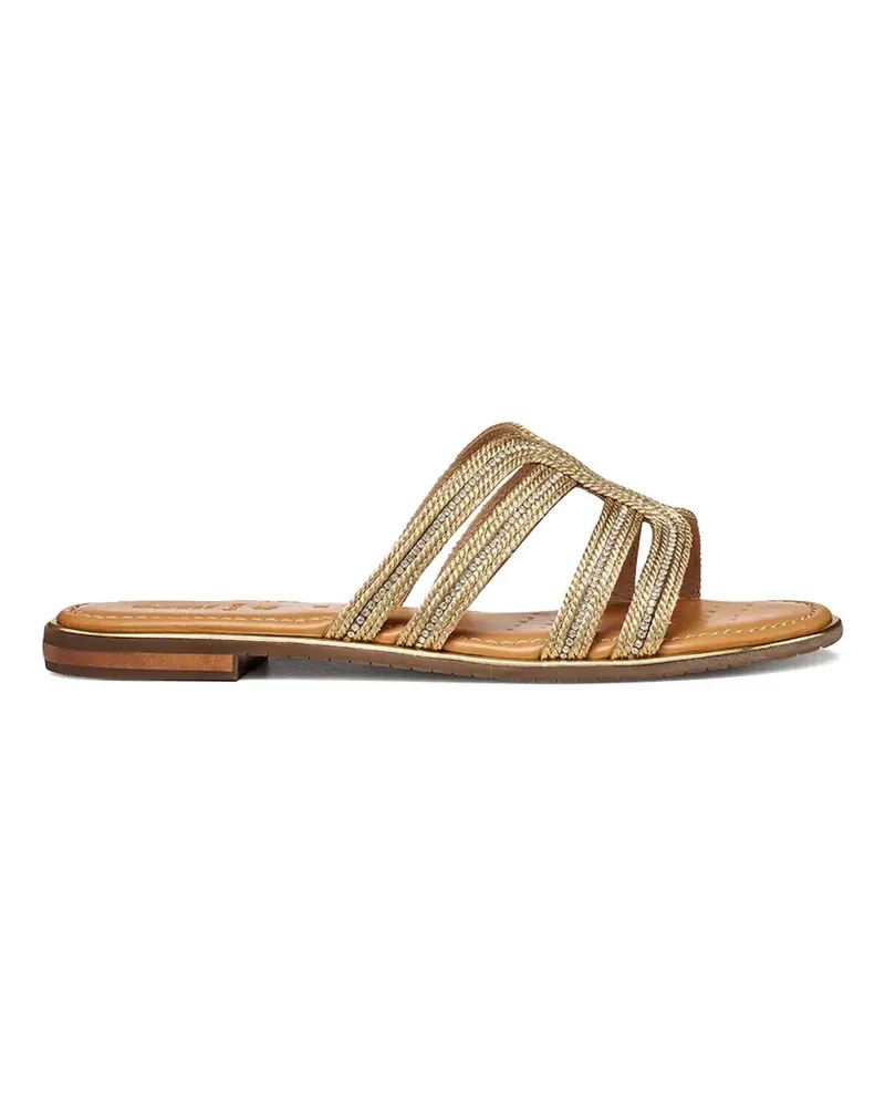 Geox crystal-embellished braided-strap sandals - Gold Gold