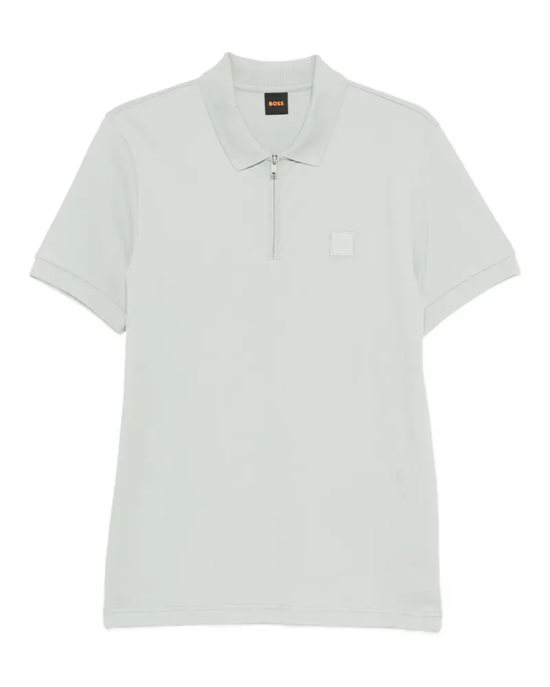 HUGO BOSS Poloshirt mit Reißverschluss - Grau Grau