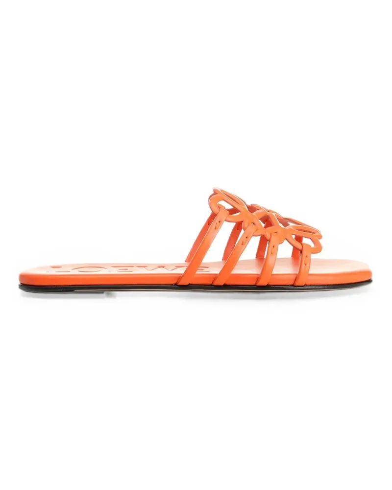 Loewe Flache Petal Anagram Sandalen - Orange Orange