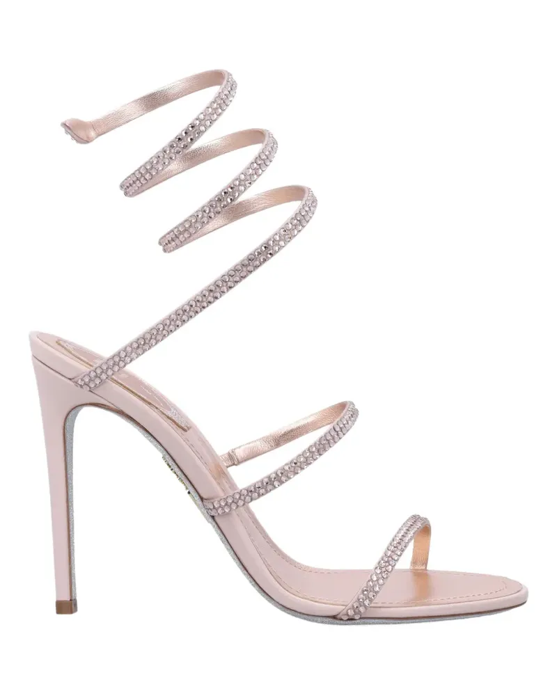 René Caovilla Cleo rhinestone spiral pumps - Rosa Rosa