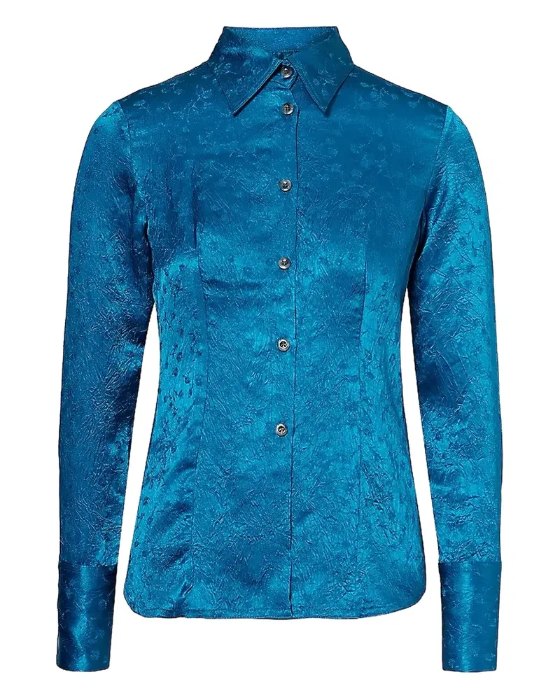 Song For The Mute Hemd mit Knitteroptik - Blau Blau