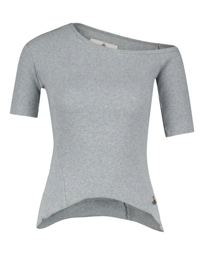Vivienne Westwood Asymmetrisches geripptes T-Shirt - Grau Grau