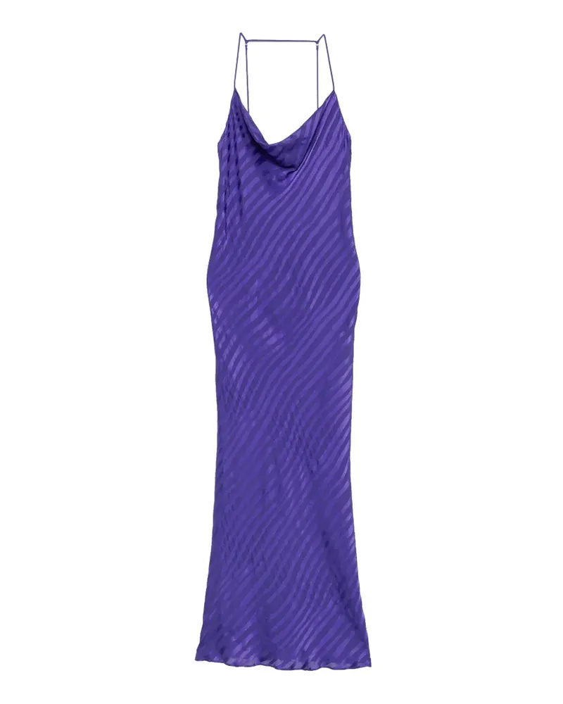 Patrizia Pepe Kleid mit Dévoréstreifen - Violett Violett