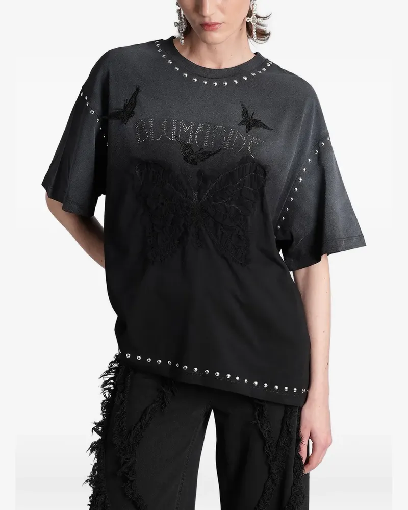 Blumarine stud-embellished T-shirt - Schwarz Schwarz