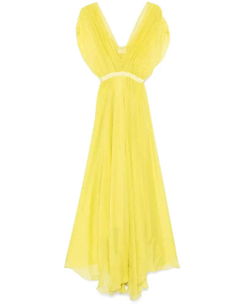 forte_forte Maxikleid aus Seide - Grün Grün