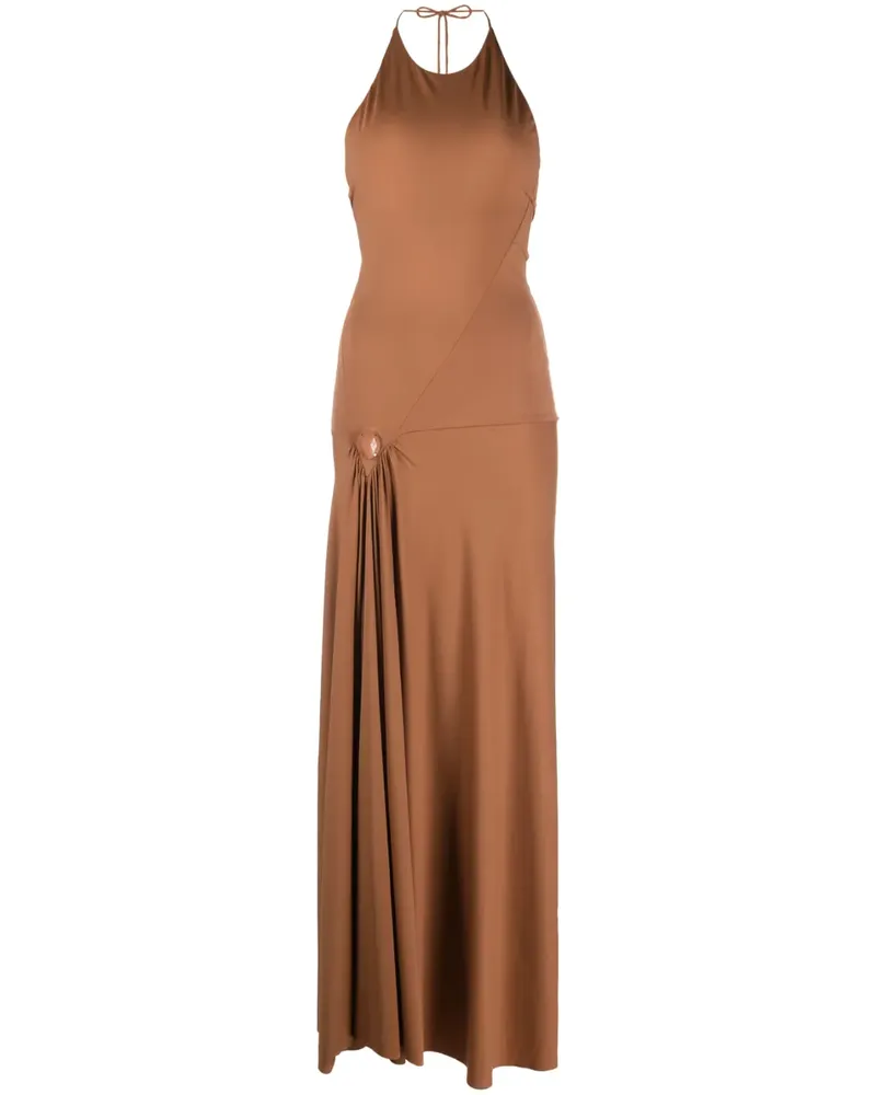 V:PM ATELIER Neckholder-Abendkleid - Braun Braun