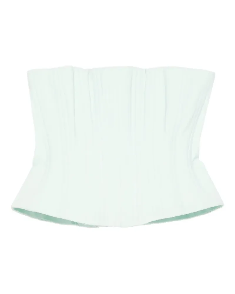 COSTARELLOS pleated corset top - Grün Grün