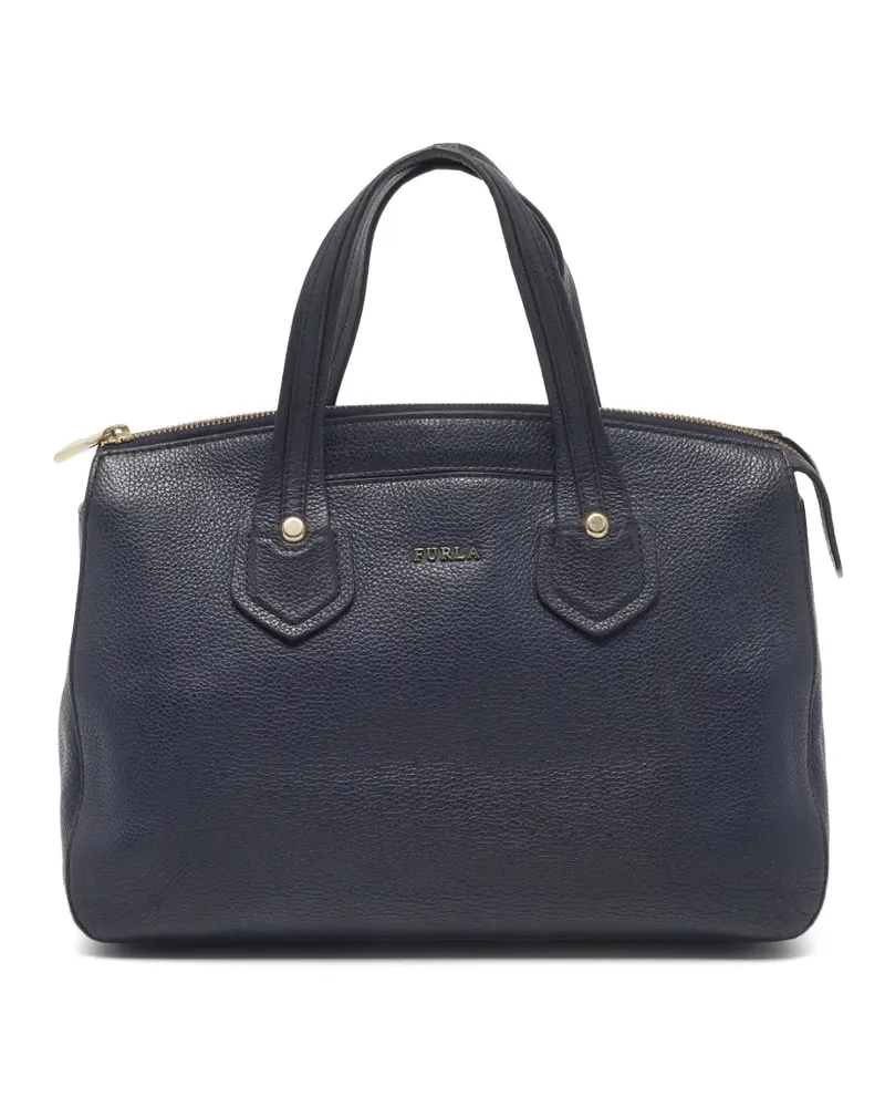 Furla Mittelgroße Tote Bag aus Leder - Blau Blau