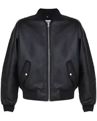 Calvin Klein Bomberjacke aus Faux-Leder Schwarz