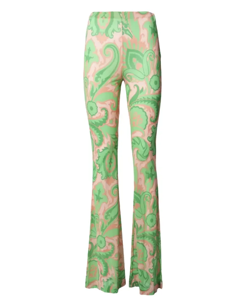 Etro Schlaghose mit Paisley-Print - Grün Grün