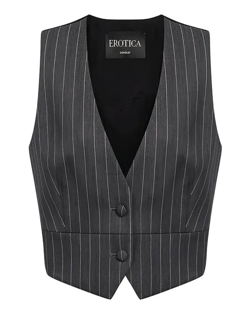 Dondup pinstripe-pattern V-neck waistcoat - Grau Grau