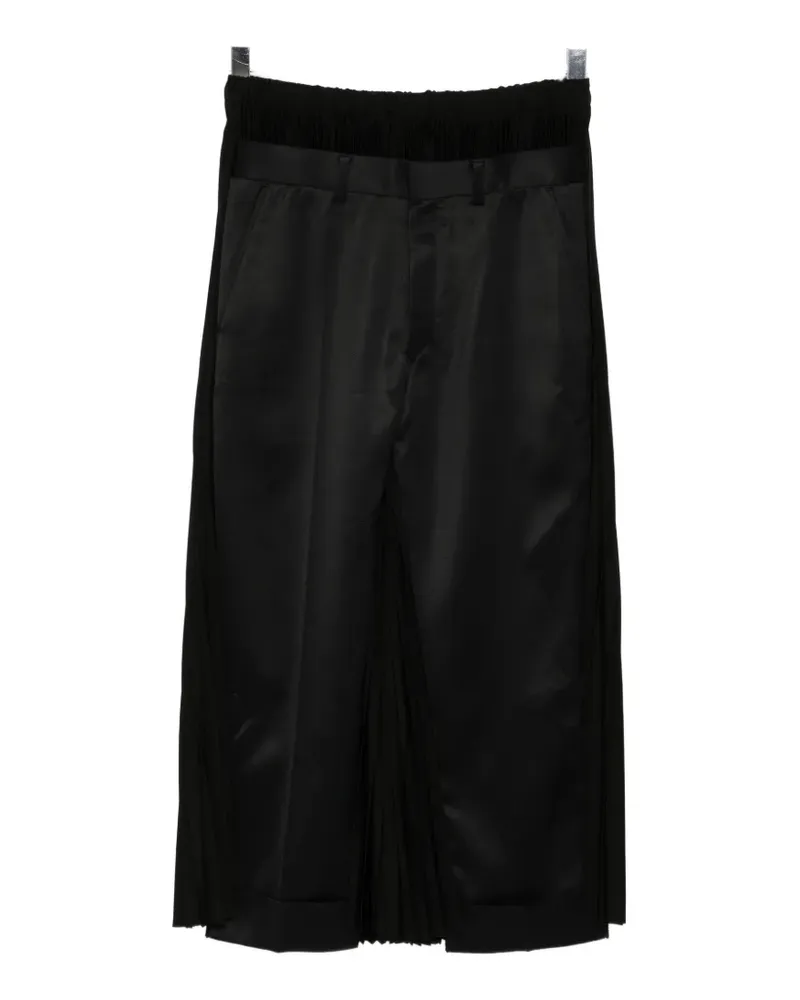 Junya Watanabe pleated-panel trousers - Schwarz Schwarz