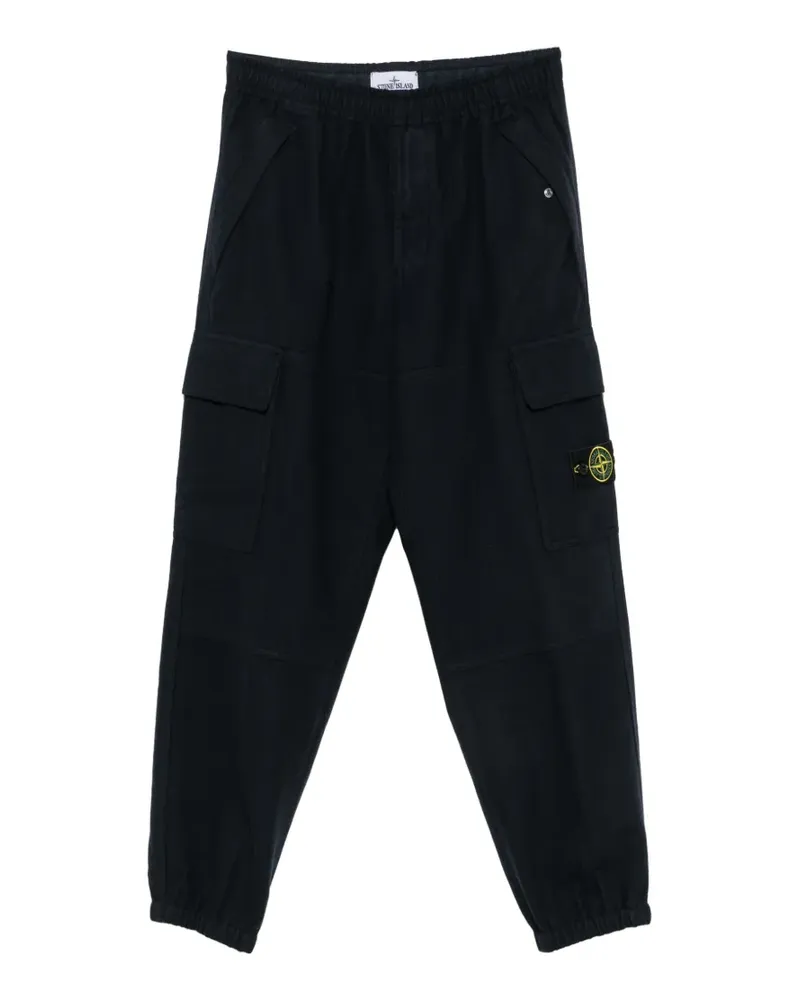 Stone Island logo-patch cargo pants - Blau Blau