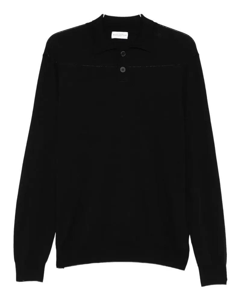 Ballantyne long-sleeve polo shirt - Schwarz Schwarz