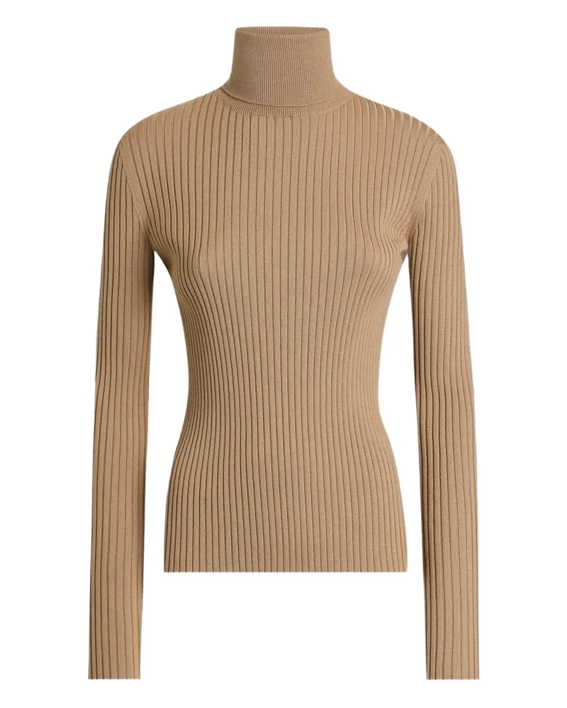 Dolce & Gabbana Gerippter Rollkragenpullover - Nude Nude