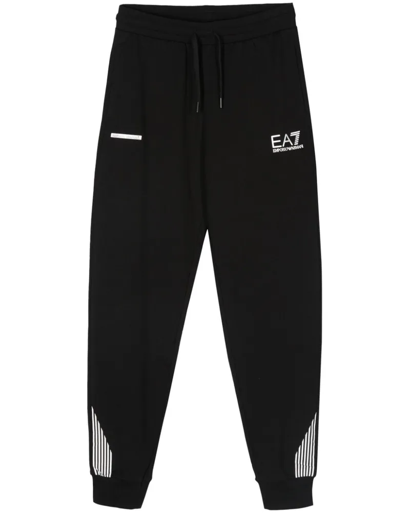 EA7 Jogginghose mit Logo-Print Schwarz