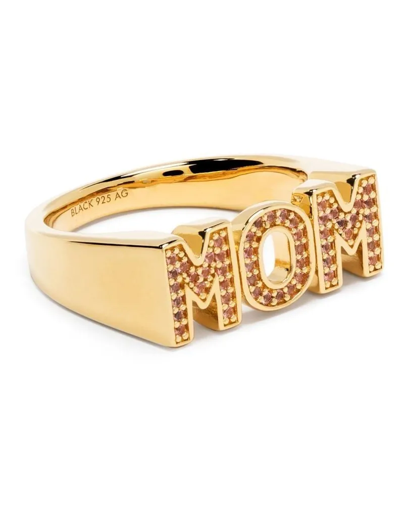 Maria Black Mom Ring mit Kristallen Gold