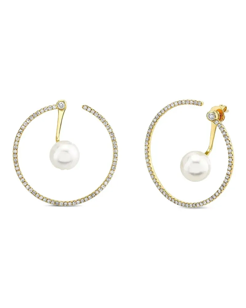 SHAY Große 18kt Ear Jacket Gelbgoldohrringe mit Diamanten Gold