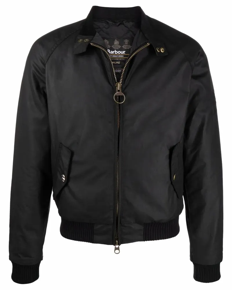 Barbour Gewachste Jacke mit Reißverschluss - Schwarz Schwarz