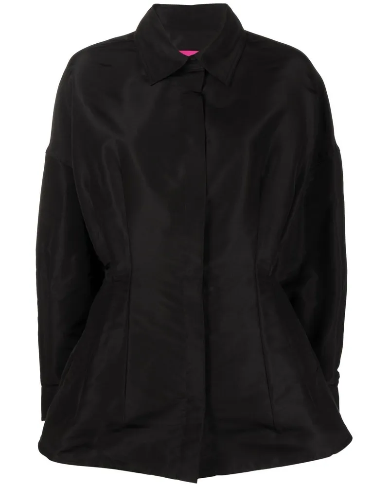 Valentino Garavani Geraffte Hemdjacke - Schwarz Schwarz