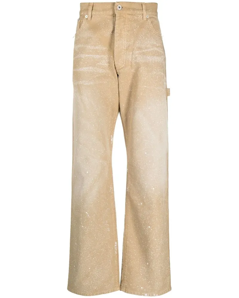 Heron Preston Hammer Hose mit Farbklecksen - Nude Nude