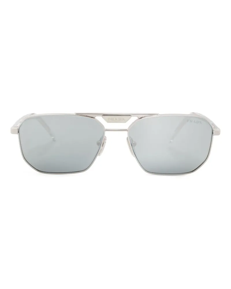 Prada Pilotenbrille mit Doppelsteg - Silber Silber