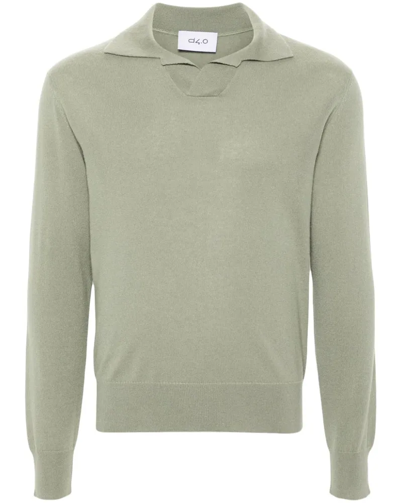D4.0 Klassischer Kaschmirpullover - Grün Grün