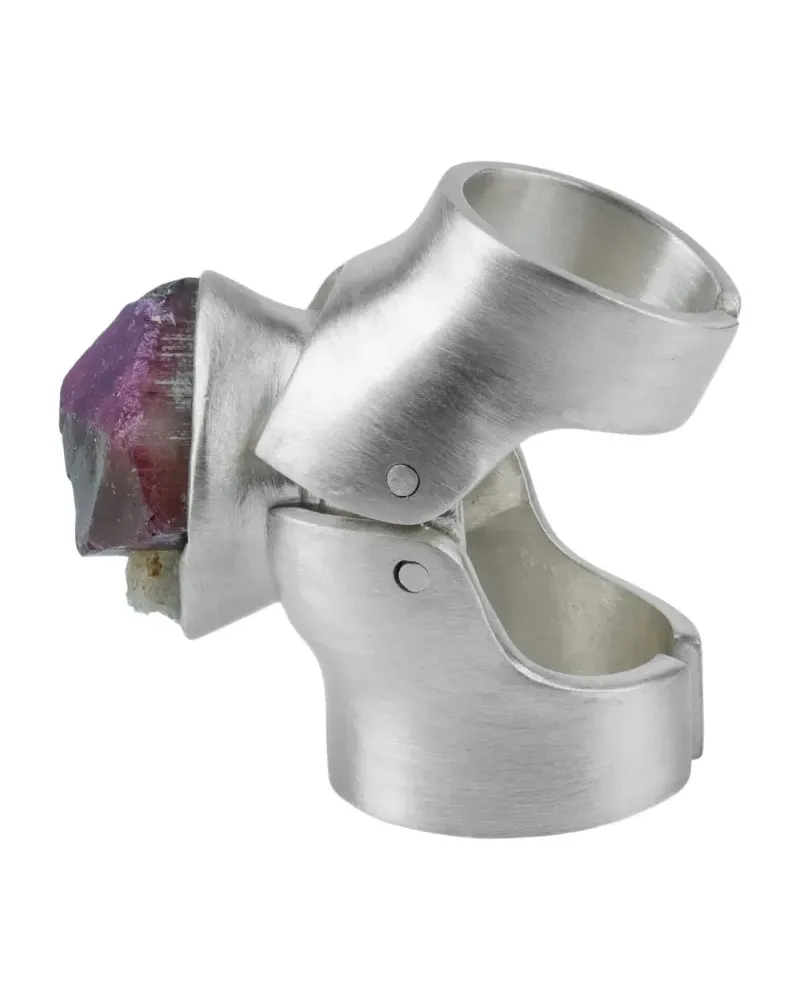 Parts Of Four x Fangophilia Ring aus Sterlingsilber mit Elbaite-Motiv Silber