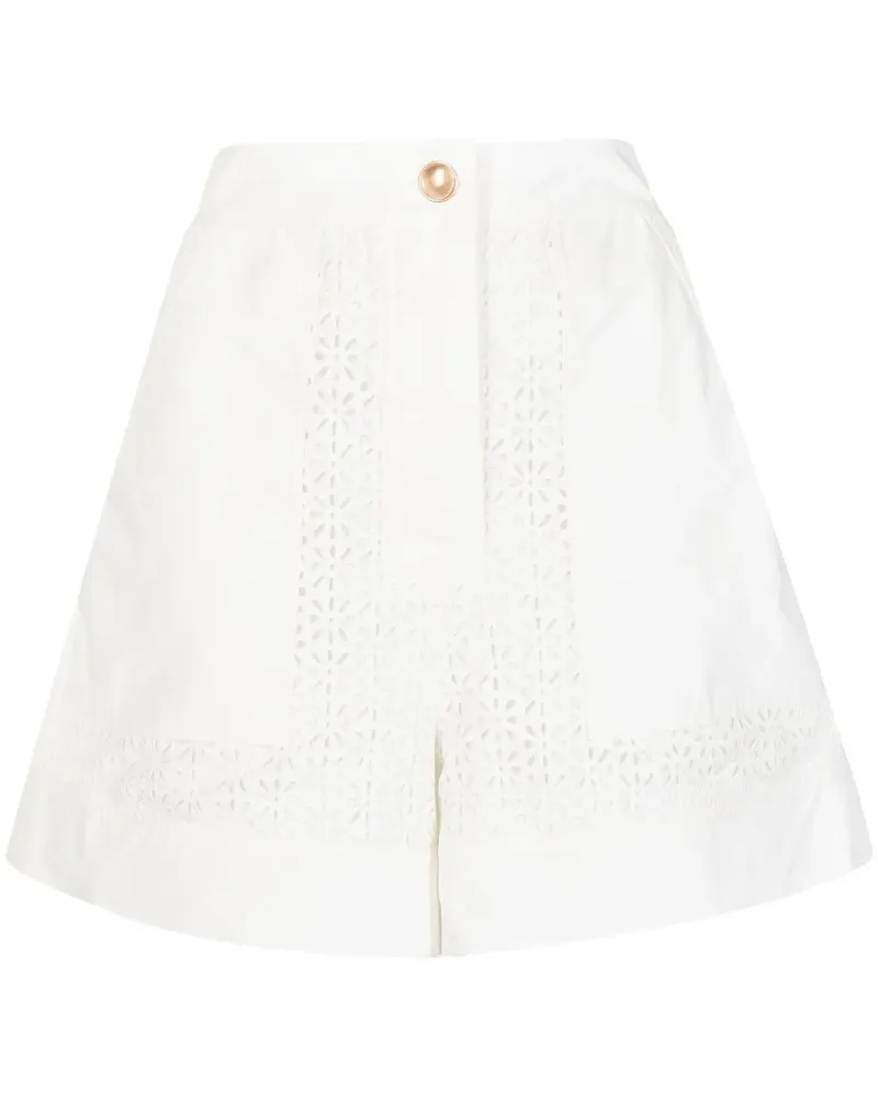 3.1 phillip lim Shorts mit Lochstickerei - Weiß Weiß