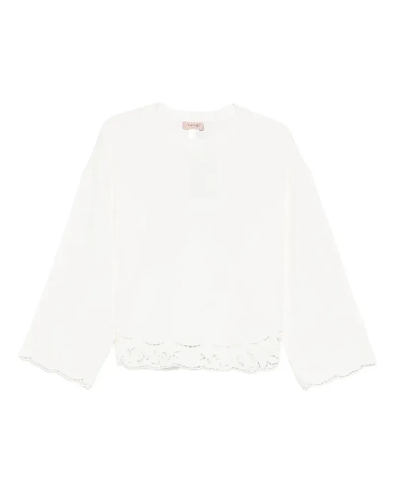 Twin-Set eembroidered-detail sweatshirt - Weiß Weiß