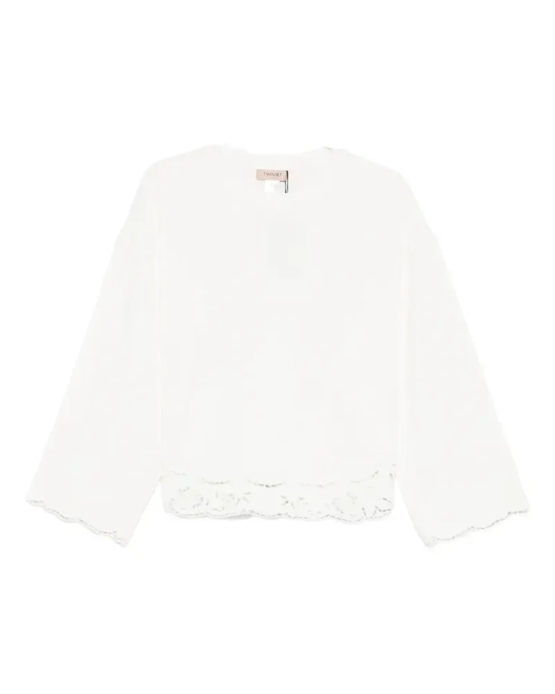 Twin-Set eembroidered-detail sweatshirt - Weiß Weiß
