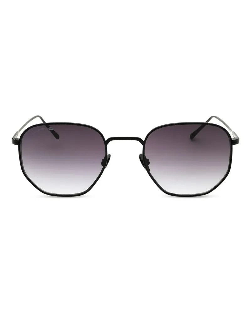 Lacoste Sonnenbrille mit geometrischem Gestell - Schwarz Schwarz