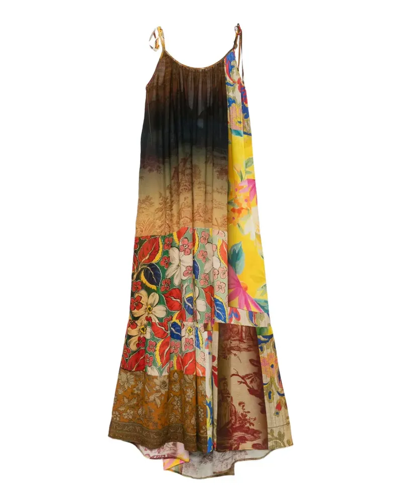 120% Lino floral-print maxi dress - Braun Braun