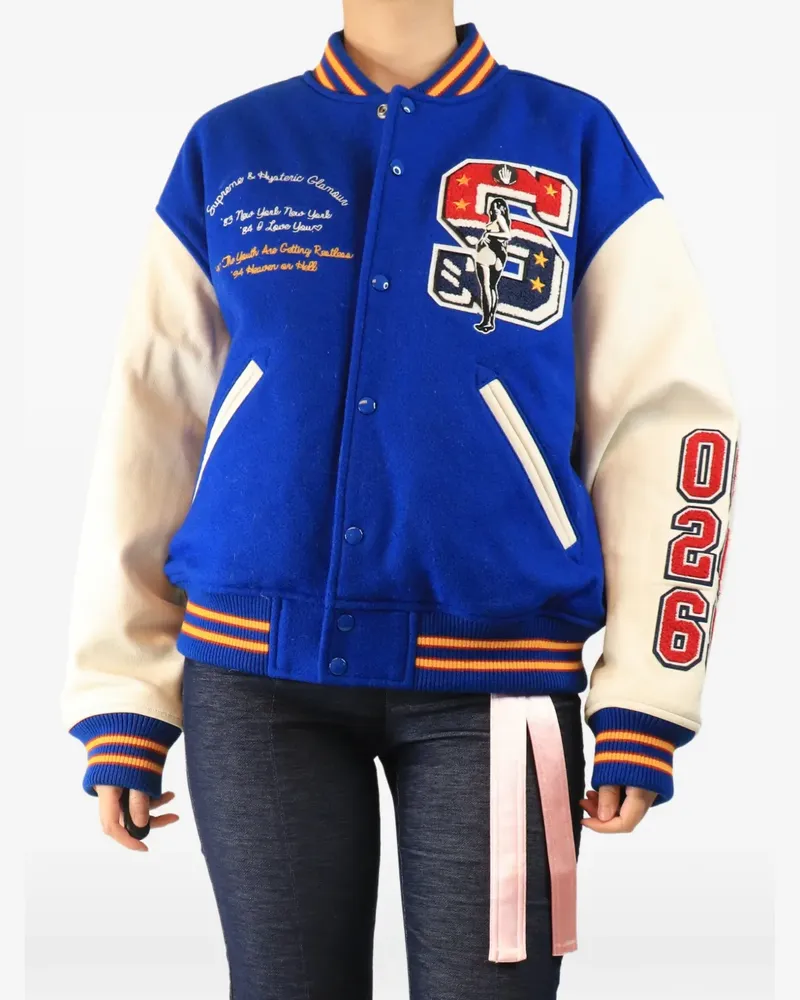 Supreme Being x Hysteric Glamour varsity jacket - Blau Blau