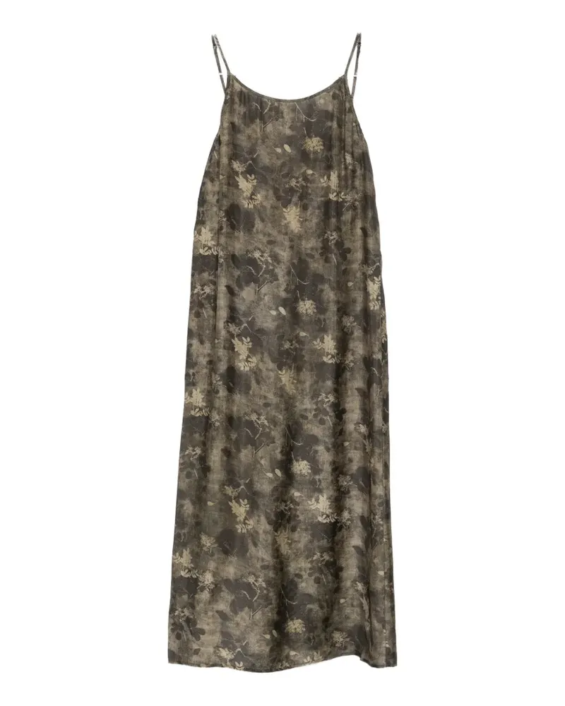 Uma Wang Anaya Minikleid mit Blumenprint - Grün Grün