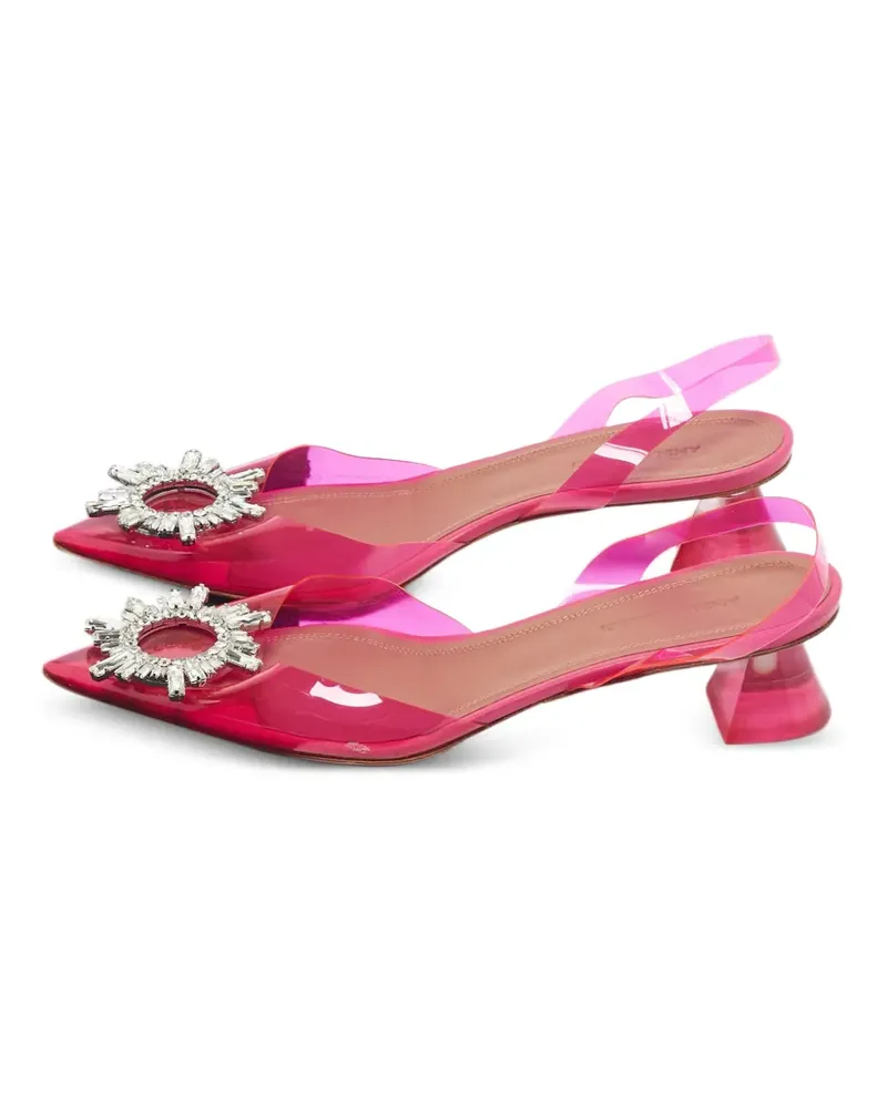 Amina Muaddi poited-toe slingback pumps - Rosa Rosa