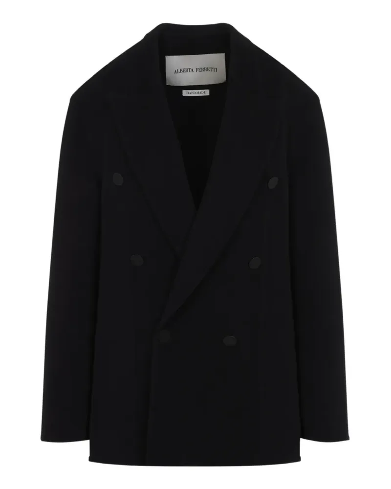 Alberta Ferretti double-breasted belted coat - Schwarz Schwarz