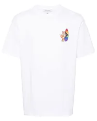 Kitsuné T-Shirt aus Baumwolle Weiß