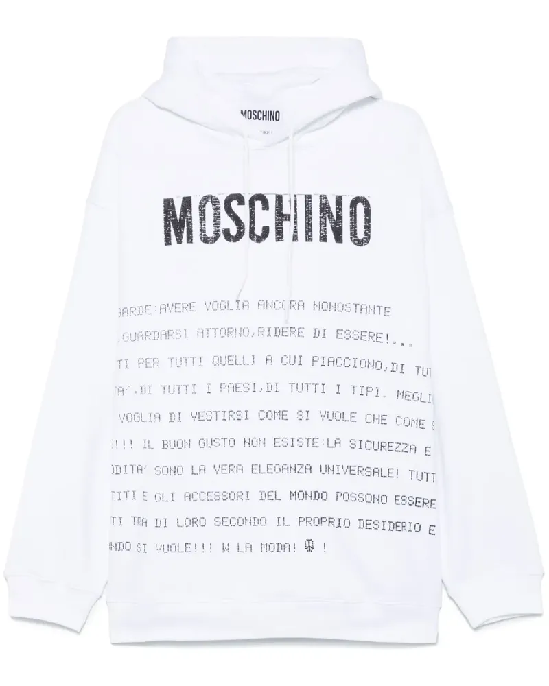 Moschino Hoodie mit Text-Print - Weiß Weiß