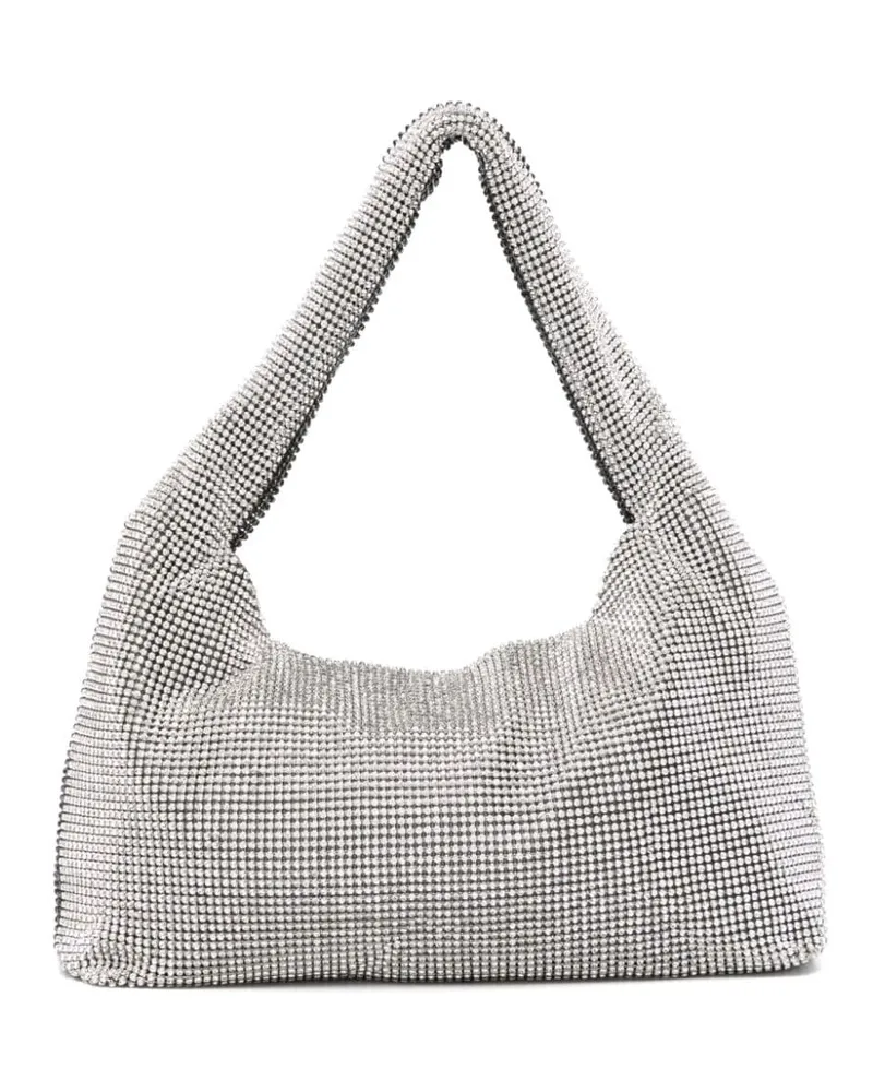 KARA Mini-Tasche mit Kristallen Silber