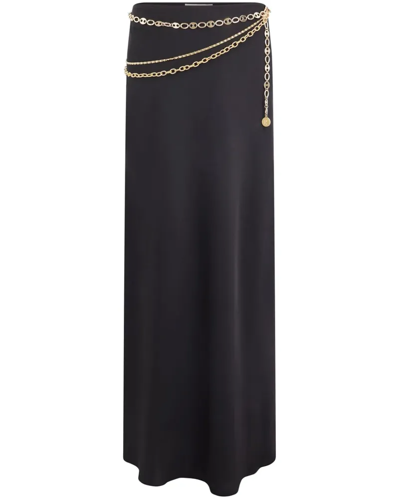 Paco Rabanne Minirock mit Kettendetail - Schwarz Schwarz