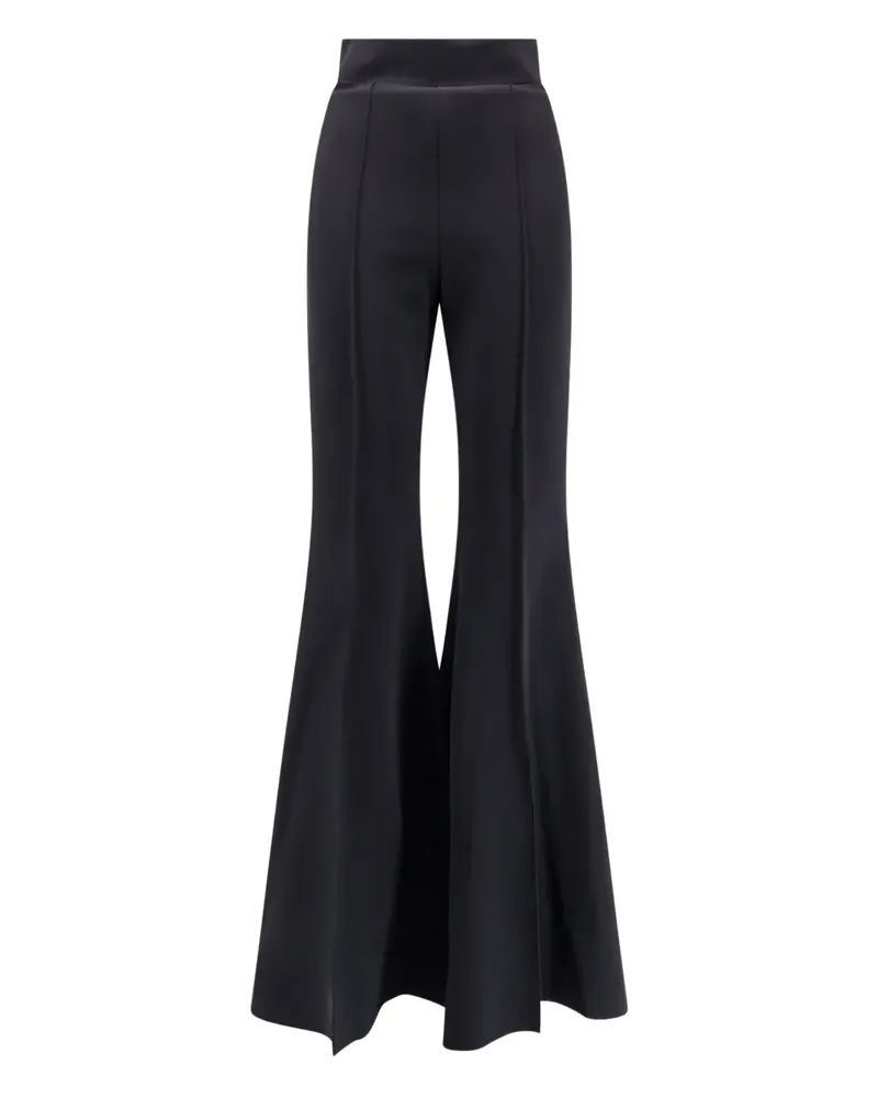 Chiara Boni Forever elasticated-waist flared trousers - Schwarz Schwarz