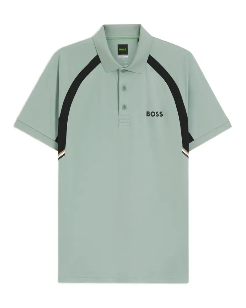 HUGO BOSS Active Quick-Dry Slim-Fit-Poloshirt mit Stretch - Grün Grün