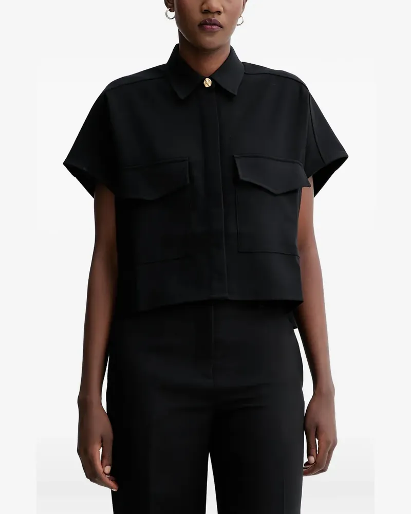 Sessùn Hemd mit kurzen Ärmeln - Schwarz Schwarz