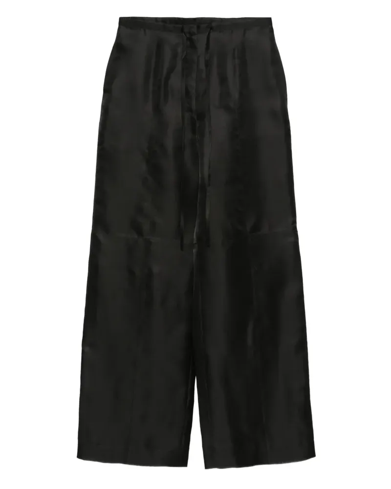 Róhe Seidenhose mit Kordelzug - Schwarz Schwarz