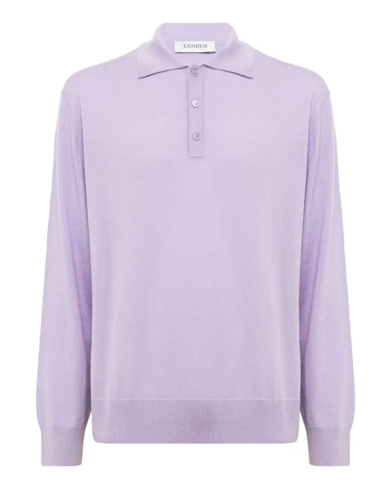 Laneus Langärmeliges Poloshirt - Violett Violett